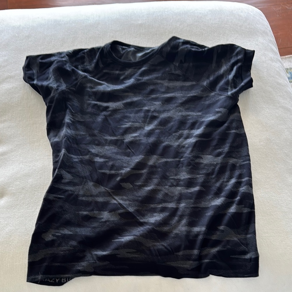 Athleta Kids Black Camo Tee